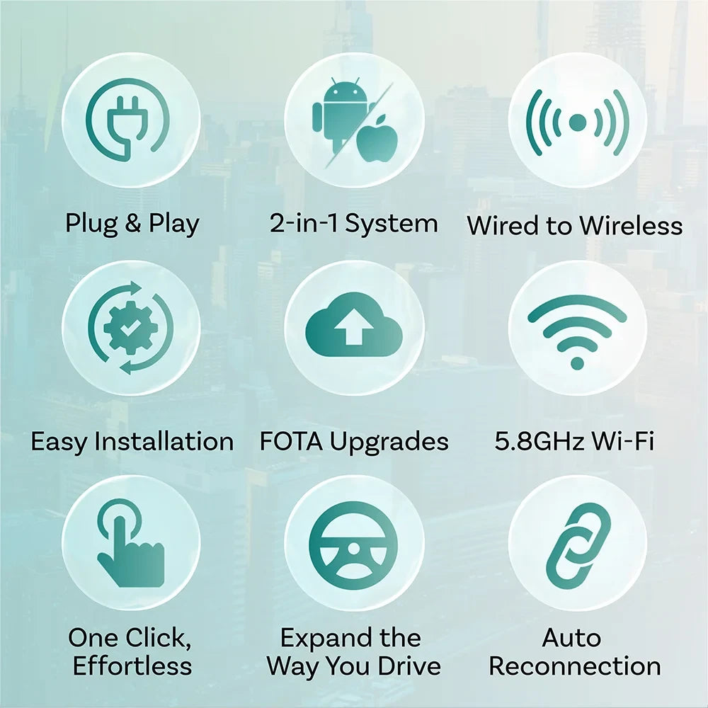 Adattatore Wireless CarPlay Android Auto